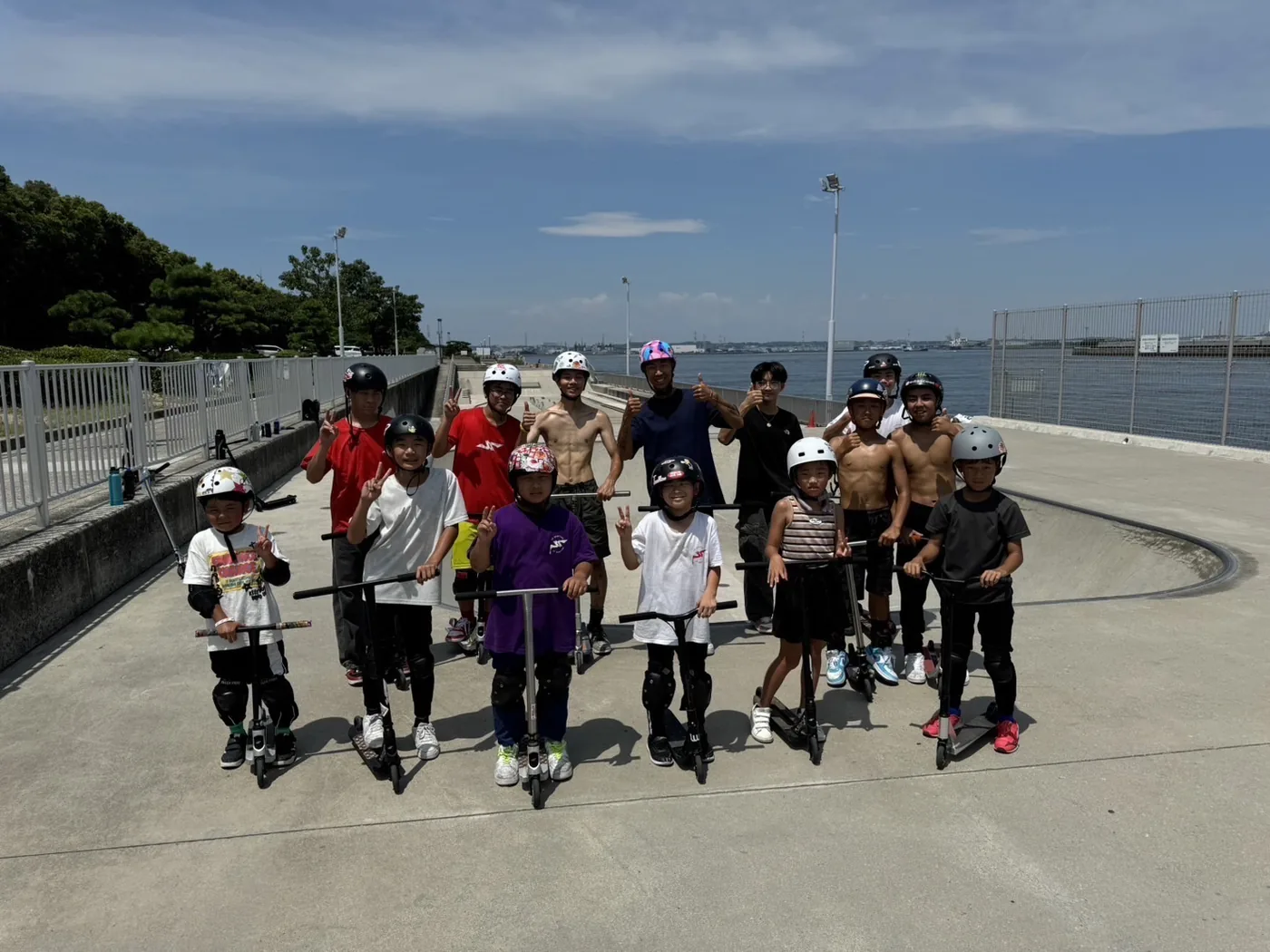 スクーター練習会の集合写真